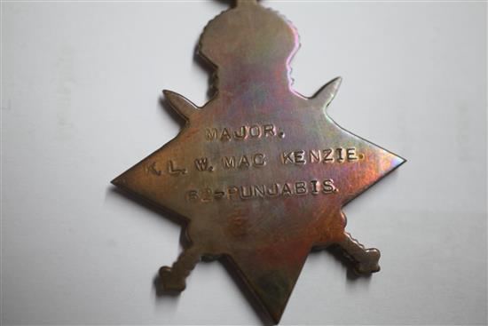 An India group of medals to Major K.L.W. MacKenzie, 62-Punjabis